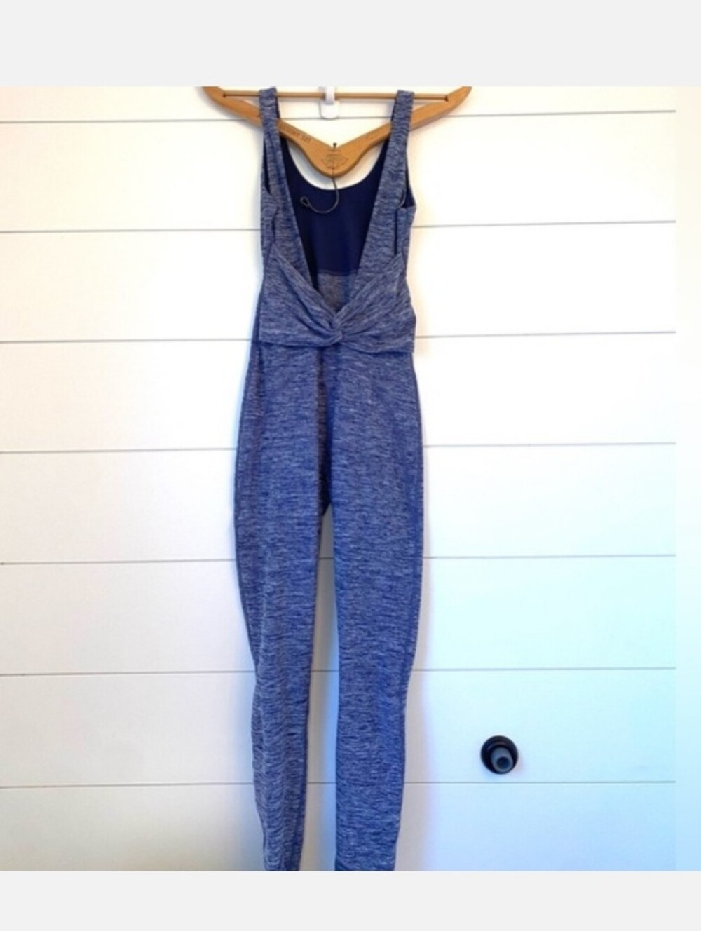"Sincerely Jules" Blue Knot-Front Jumpsuit - Women's Active Romper